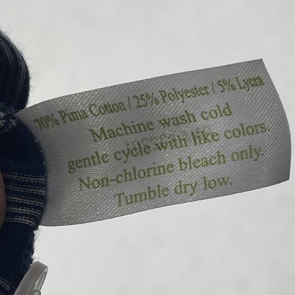 Criquet Men’s Golf Polo Short Sleeve Blue Striped Shirt Cotton Medium Striped - Picture 5 of 6